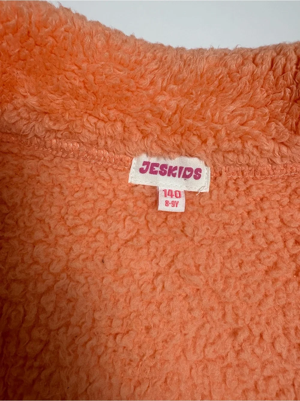 Kids Plush Sherpa Vest - Coral Size 140 8-9Y
